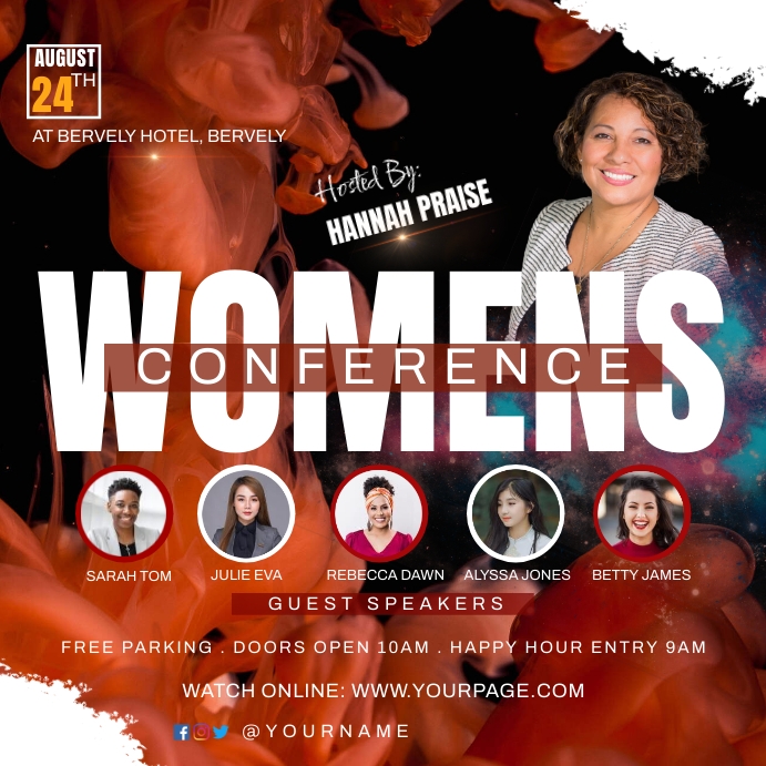 WOMEN`S CONFERENCE POSTER template